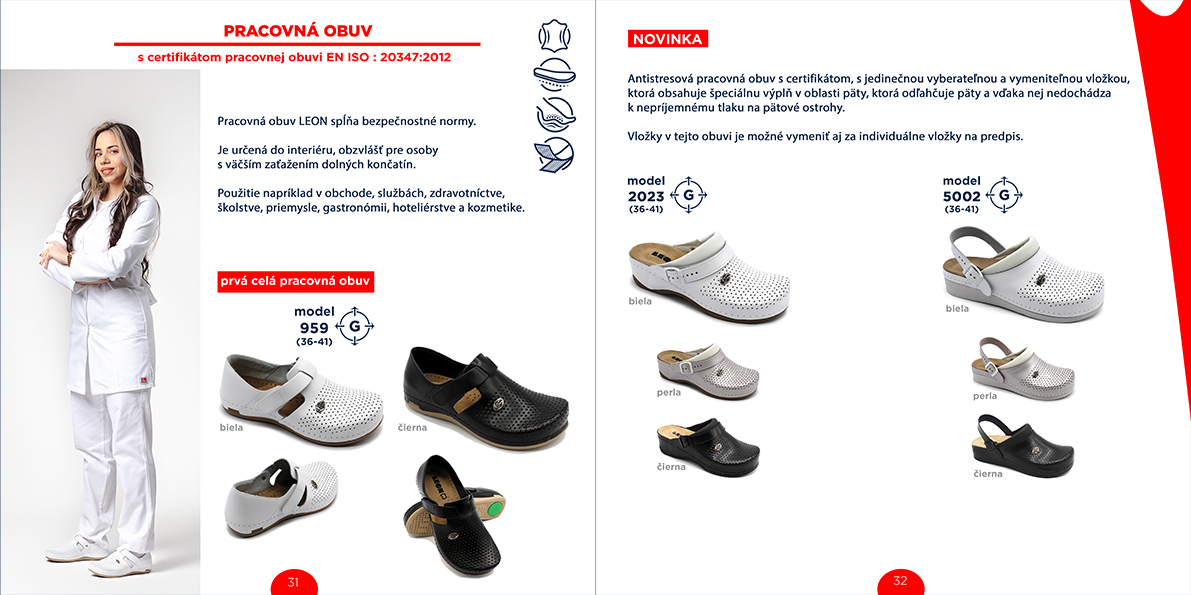 18 Pracovná kožená zdravotná obuv LEON