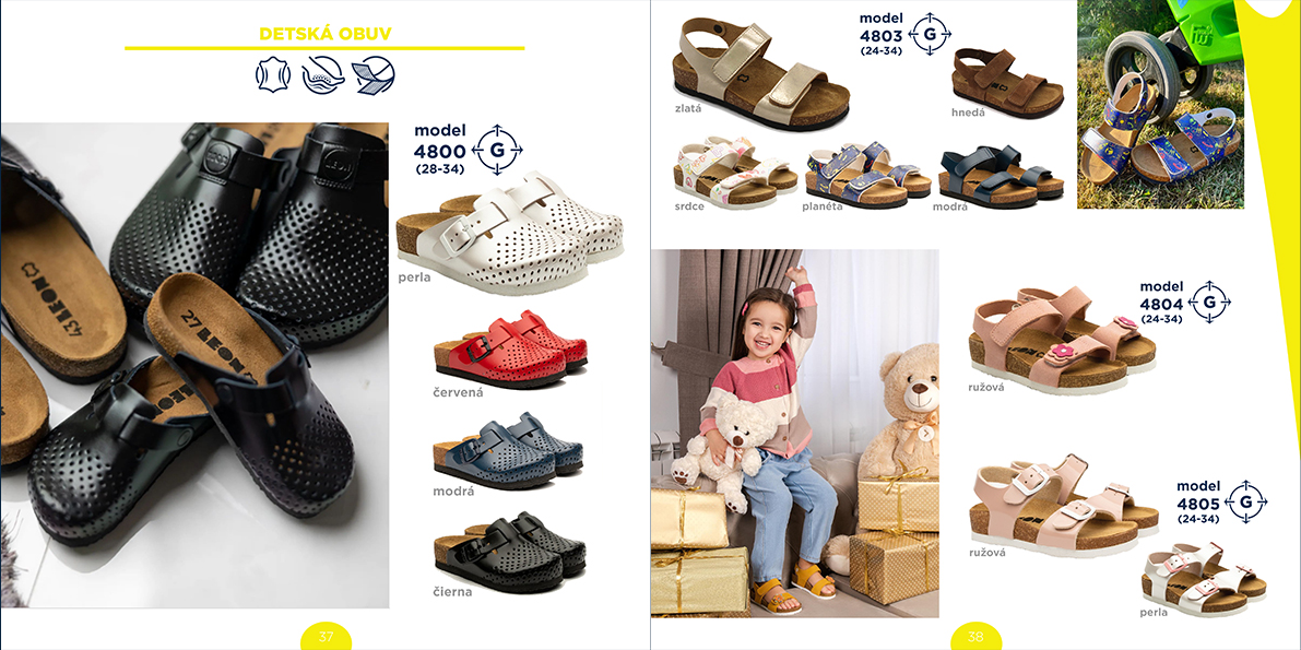 21 Detská kožená zdravotná obuv LEON