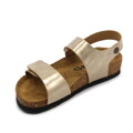 Leon 4803 Detské dievčenské zdravotné kožené sandále zlaté 22