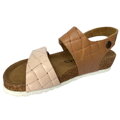 Leon 4803 Detské dievčenské zdravotné kožené sandále púder-hnedé 15