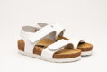 Leon 4803 Detské dievčenské zdravotné kožené sandále biele 01