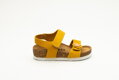Leon 4804 Detské dievčenské zdravotné kožené sandále žltá 00