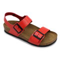 Leon 4303 Dámske zdravotné korkové sandále červená 00