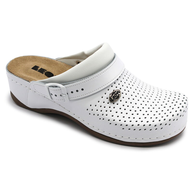 Leon 2023 Dámska antistres pracovná zdravotná celokožená obuv 